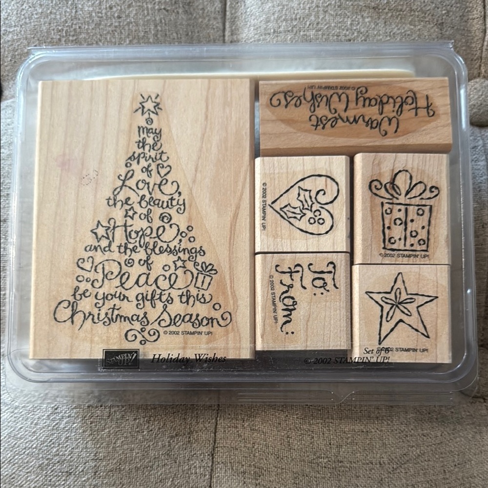 Stampin' Up! Holiday Wishes Stamp Set - Black Designs (used)
